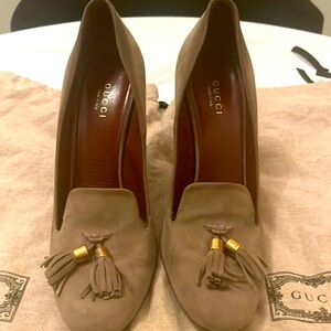 Gucci suede heels
